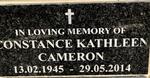 CAMERON Constance Kathleen 1945-2014