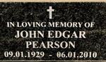 PEARSON John Edgar 1929-2010