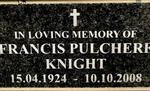 KNIGHT Francis Pulchere 1924-2008