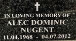 NUGENT Alec Dominic 1968-2012