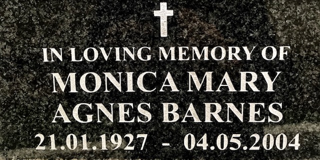 BARNES Monica Mary Agnes 1927-2004