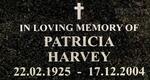 HARVEY Patricia 1925-2004
