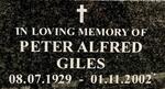 GILES Peter Alfred 1929-2002