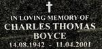 BOYCE Charles Thomas 1942-2001