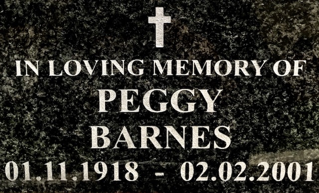 BARNES Peggy 1918-2001