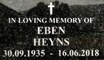 HEYNS Eben 1935-2018