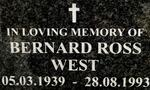 WEST Bernard Ross 1939-1993