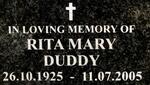 DUDDY Rita Mary 1925-2005