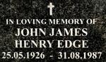 EDGE John James Henry 1926-1987