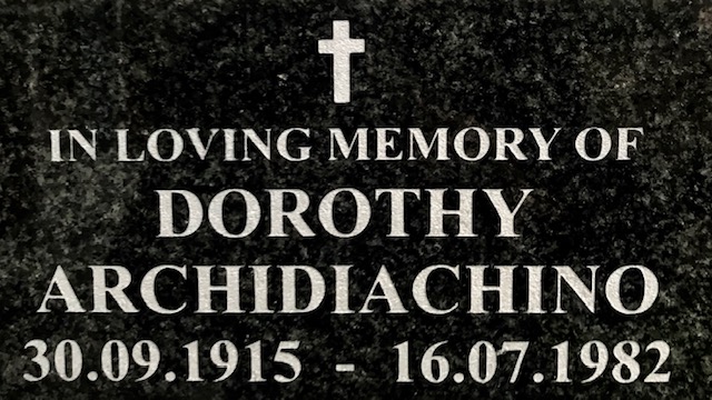 ARCHIDIACHINO Dorothy 1915-1982