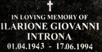 INTRONA Ilarione Giovanni 1943-1994