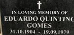 GOMES Eduardo Quintino 1904-1979