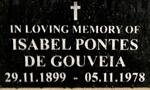 GOUVEIA Isabel Pontes, de 1899-1978