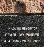 PINDER Pearl Ivy 1916-2002