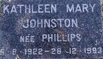 JOHNSTON Kathleen Mary nee PHILLIPS 1922-1993