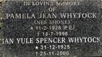 WHYTOCK Ian Yule Spencer 1925-2006 & Pamela Jean SHONE 1928-1998