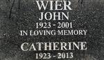WIER John 1923-2001 & Catherine 1923-2013