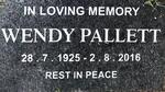 PALLETT Wendy 1925-2016