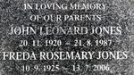 JONES John Leonard 1920-1987 & Freda Rosemary 1925-2006