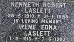 LASLETT Kenneth Robert 1910-1989 & Irene Edna 1913-1993