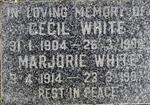 WHITE Cecil 1904-198? & Marjorie 1914-199?