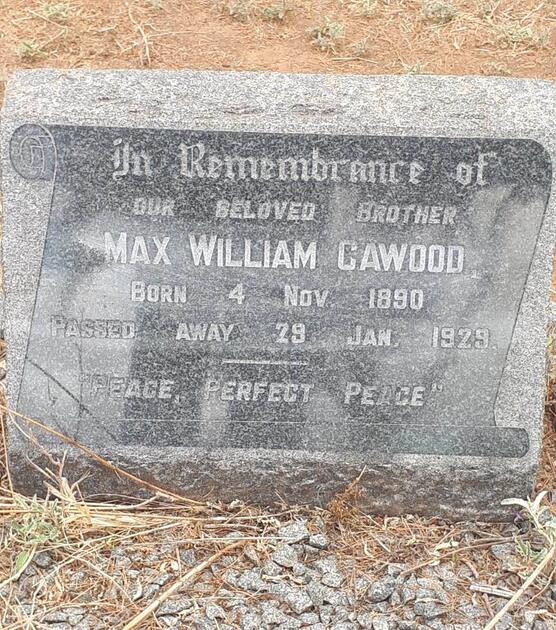 CAWOOD Max William 1890-1929