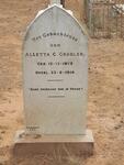 GROBLER Alletta C. 1872-1916