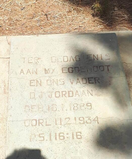 JORDAAN D.J. 1889-1934