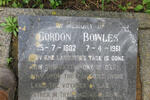 BOWLES Gordon 1882-1961