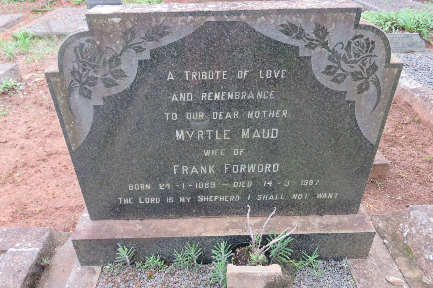FORWORD Myrtle Maud 1889-1987