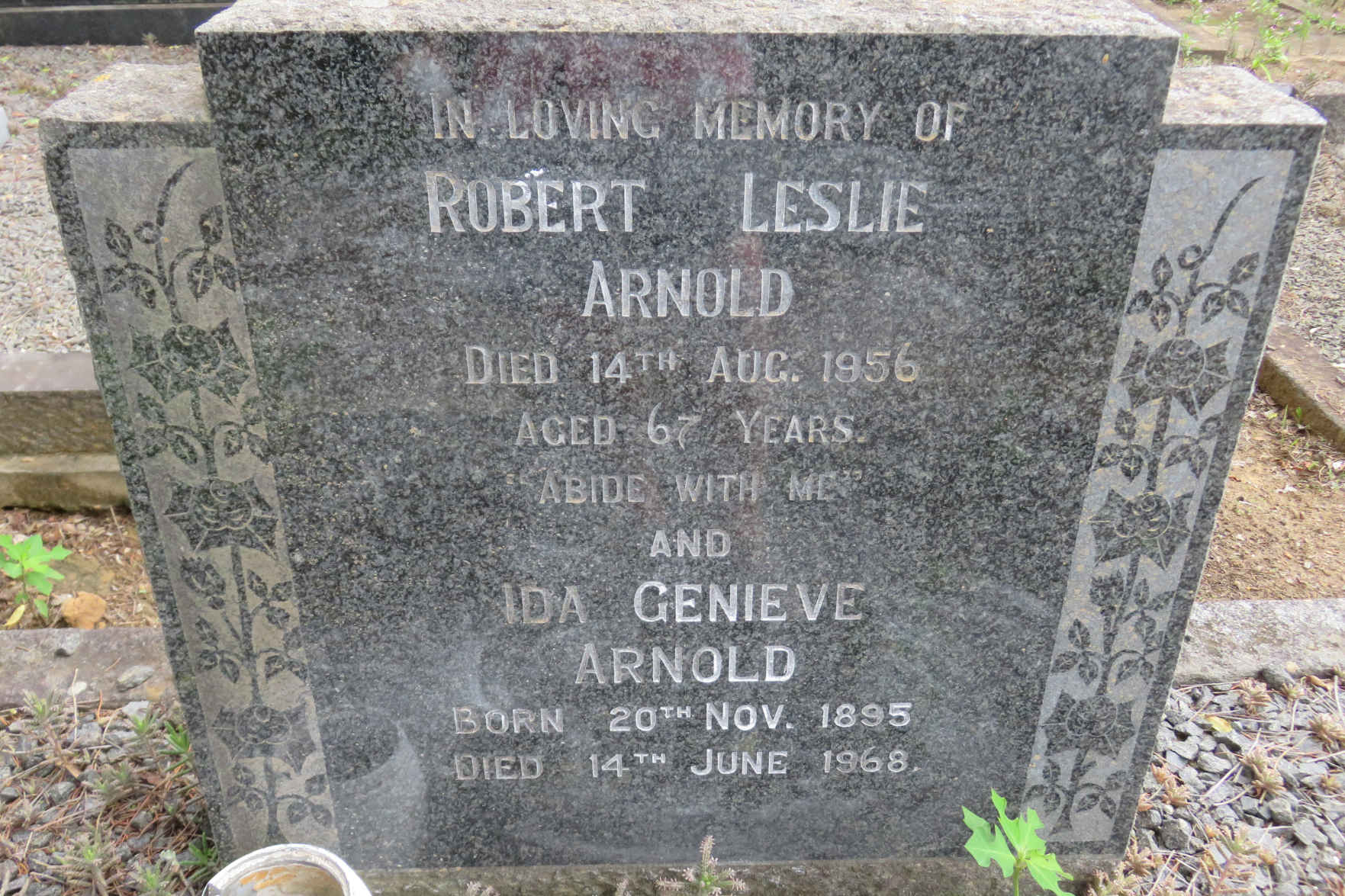 ARNOLD Robert Leslie -1956 & Ida Genieve 1895-1968