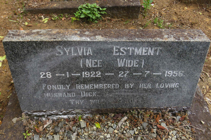 ESTMENT Sylvia nee WIDE 1922-1956