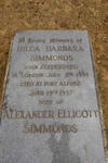 SIMMONDS Hilda Barbara nee ZEEDERBERG 1894-1957