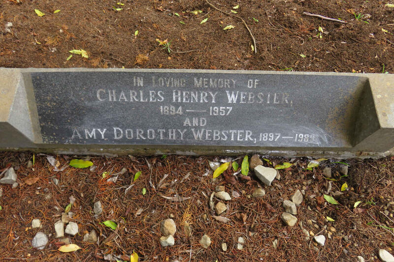 WEBSTER Charles Henry 1894-1957 & Amy Dorothy 1897-1989