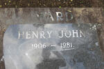 WARD Henry John 1906-1981