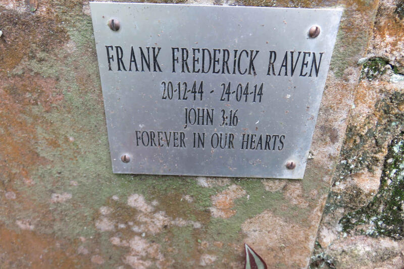 RAVEN Frank Frederick 1944-2014