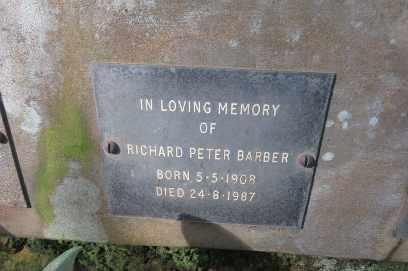 BARBER Richard Peter 1908-1987