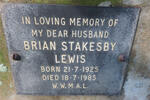 LEWIS Brian Stakesby 1925-1985
