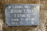 ESTMENT David Lisle 1931-1991