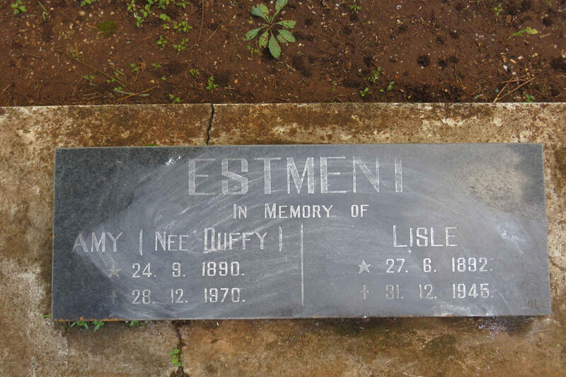 ESTMENT Lisle 1892-1945 & Amy DUFFY 1890-1970