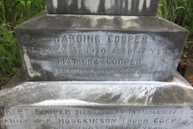 COOPER Harding -1876 :: COOPER Matilda -1870