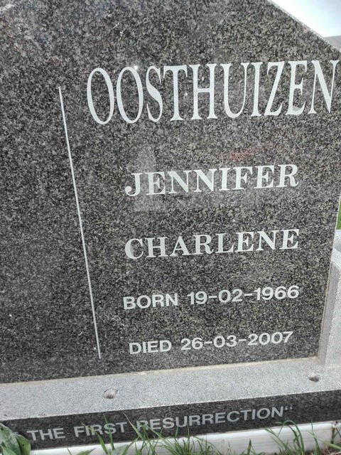 OOSTHUIZEN Jennifer Charlene 1966-2007