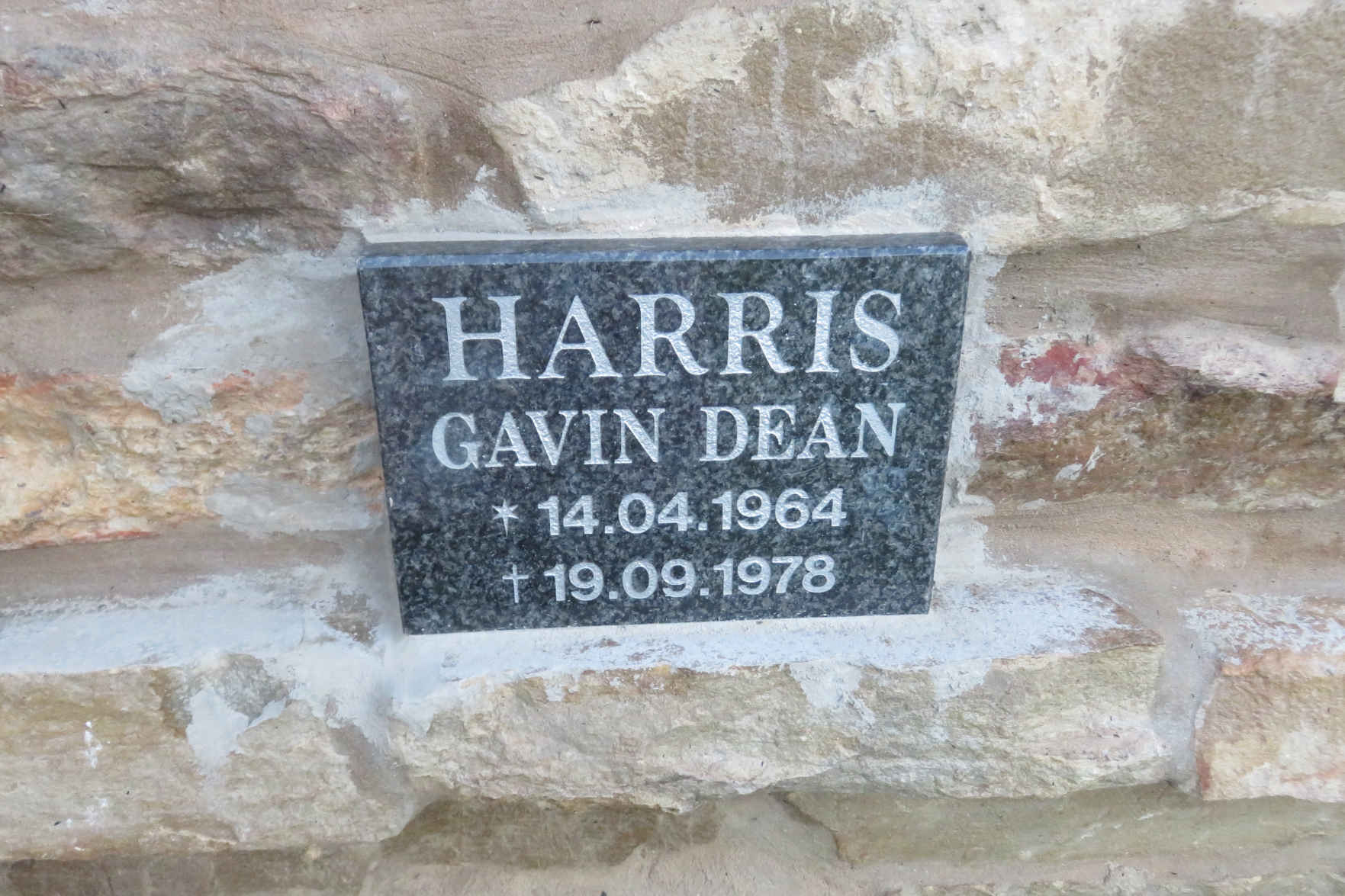 HARRIS Gavin Dean 1964-1978