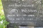 WESSON Henry 1868-1952 & Evelina Sarah Ann 1884-1971