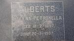 ALBERTS Helena Petronella 1947-1997