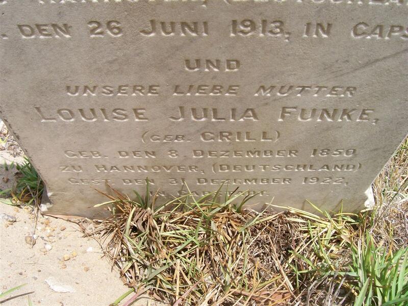 FUNKE  Louise Julia nee CRILL 1850-1922