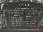 BATT Andrew 1910-1977 & Barbara J.F. 1915-1995