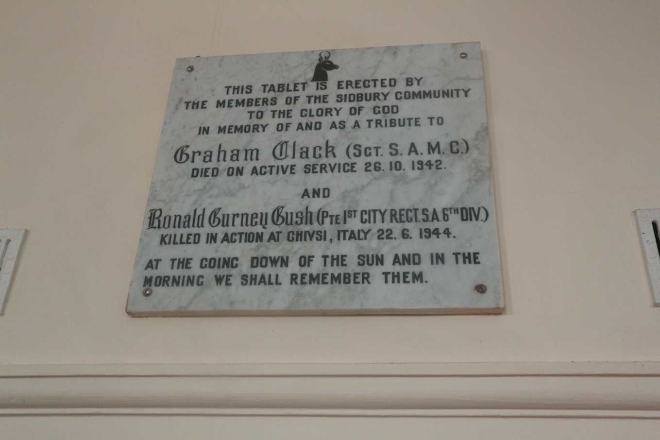 CLACK Graham -1942 :: GUSH Ronald Gurney -1944