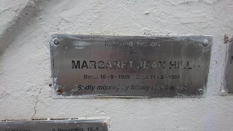 HILL Margaret Jean 1929-1994