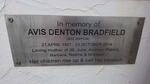 BRADFIELD Avis Denton nee RIPPON 1921-2014